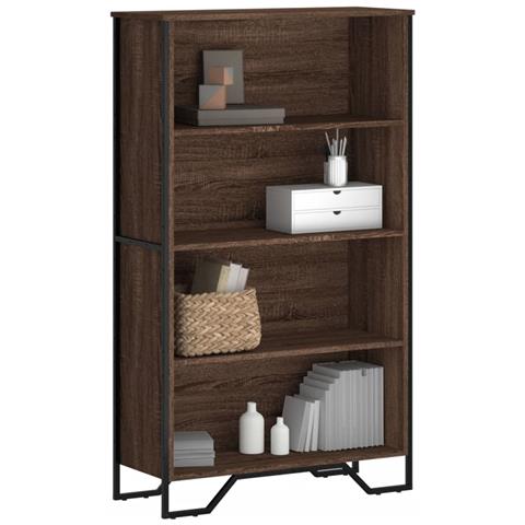 Libreria Rovere Marrone 80x31x137,5 Cm In Legno Multistrato - Foto 1