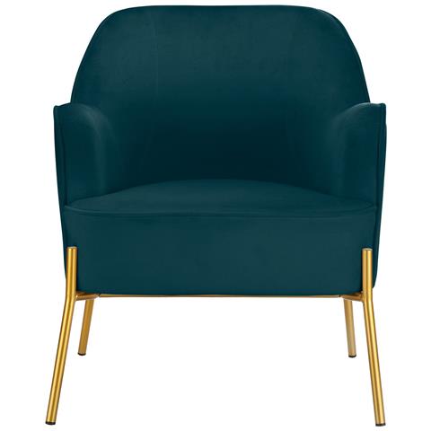 Runa Sedia D'accento Imbottita In Velluto Petrolio - Foto 2