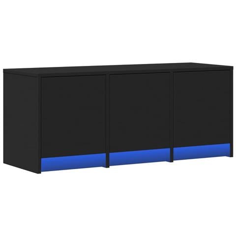 Mobile Porta Tv Con Led Nero 97x34x40 Cm In Truciolato - Foto 3