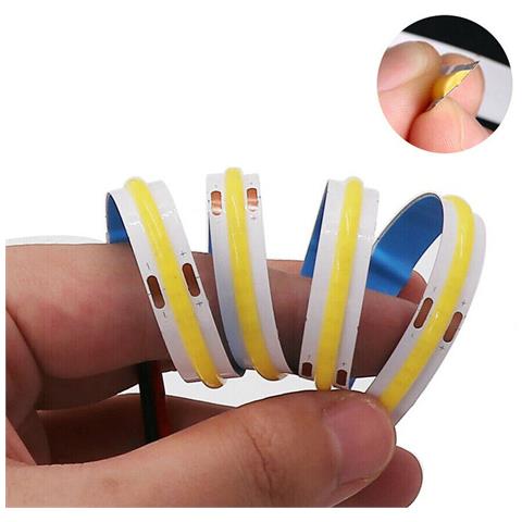 Striscia Cob Led Adesiva 5m Luce Calda 40w Tagliabile Flessibile Cob320 12v - Foto 2