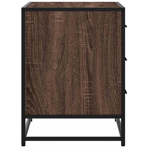 Cassettiera Rovere Marrone 70x41x56 cm in Legno Multistrato - Foto 2