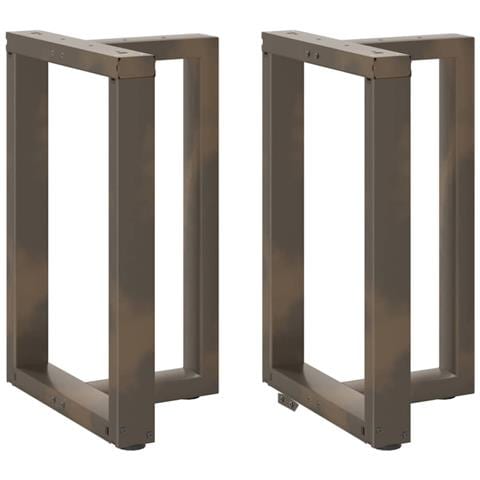 Gambe Tavolo Pranzo A T 2 Pz Naturale 60x35x(72-73) Cm Acciaio - Foto 1