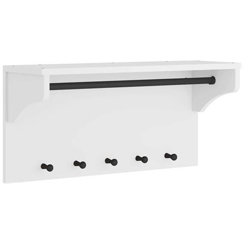 Appendiabiti Da Parete Sandnes Bianco 87x30x42 Cm Legno Di Pino - Foto 2