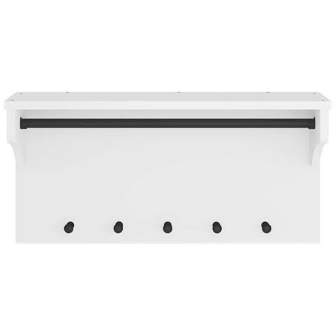 Appendiabiti Da Parete Sandnes Bianco 87x30x42 Cm Legno Di Pino - Foto 3