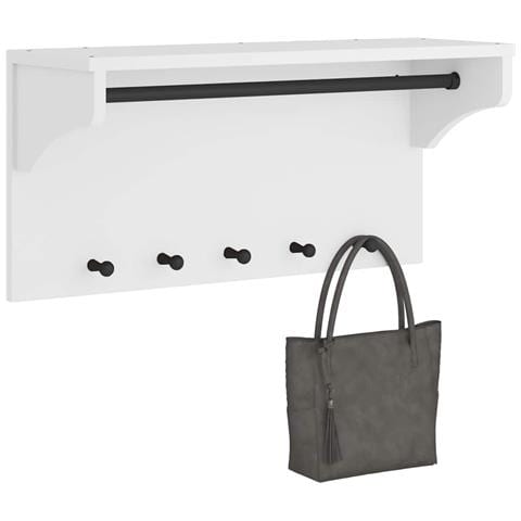 Appendiabiti Da Parete Sandnes Bianco 87x30x42 Cm Legno Di Pino - Foto 1