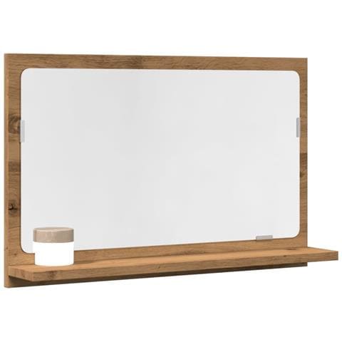Mobile Bagno Specchio Rovere Artigianale 60x11x37 Cm Truciolato - Foto 1