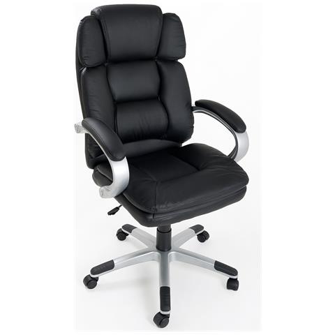 Poltrona Presidenziale Da Ufficio Studio Girevole Ed Ergonomica Comoda Seduta Imbottita Modello King - Foto 1