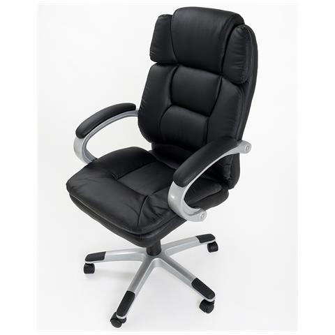 Poltrona Presidenziale Da Ufficio Studio Girevole Ed Ergonomica Comoda Seduta Imbottita Modello King - Foto 2
