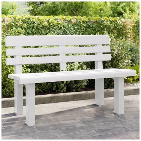 Lusso Casadino -  Panchina Da Giardino Bianca 110x52x71 Cm In Polipropilene - Foto 8