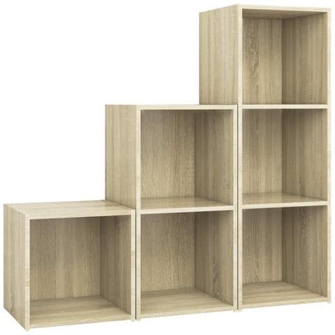 Set Mobile Tv 3 Pz Rovere Sonoma In Legno Multistrato - Foto 1