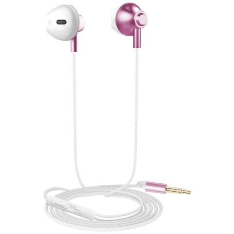 Cuffie Con Filo Jack 3,5 Mm Con Microfono Integrato, Rosa - Foto 1