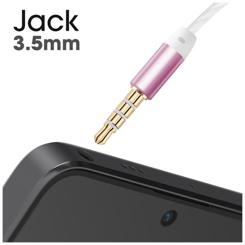 Cuffie Con Filo Jack 3,5 Mm Con Microfono Integrato, Rosa - Foto 5