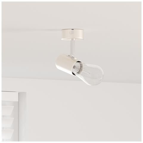 Faretti da soffitto 1 Via Regolabile Nichel E27 - Foto 2