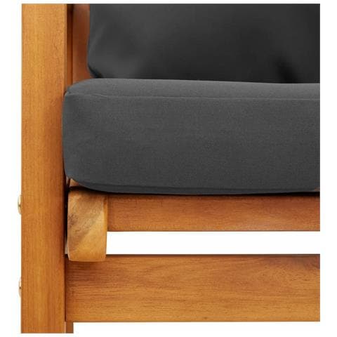 Set Salotto da Giardino 4pz con Cuscini Legno Massello Acacia - Foto 9