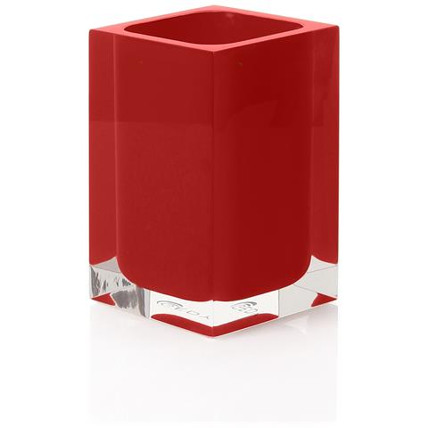 Portaspazzolini D'appoggio In Resina Ra98 Serie Rainbow Rosso - Foto 1