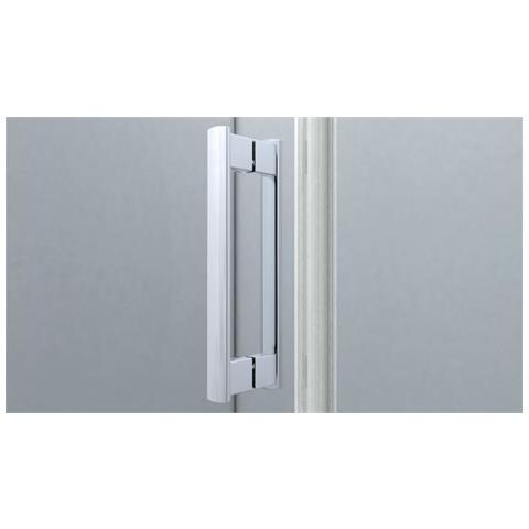 Box Doccia Angolare 80x80 Cm Apertura Due Porte Soffietto H200 Cm Cristalli Trasparente 6mm Profilo Cromato Elio - Foto 5