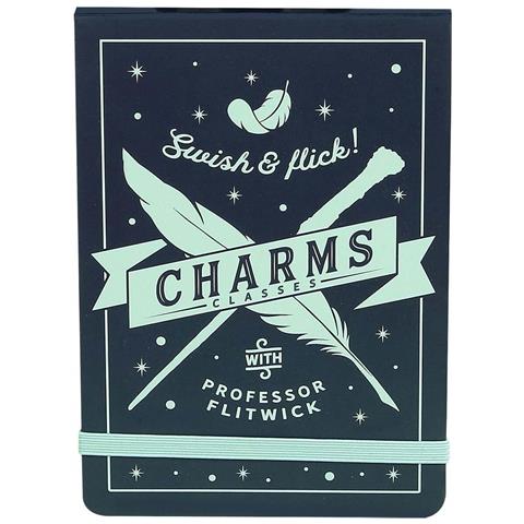 Taccuino Da Tasca Charms Classi 13.5x9.5cm Con Elastico Di Chiusura, Nero - Foto 1