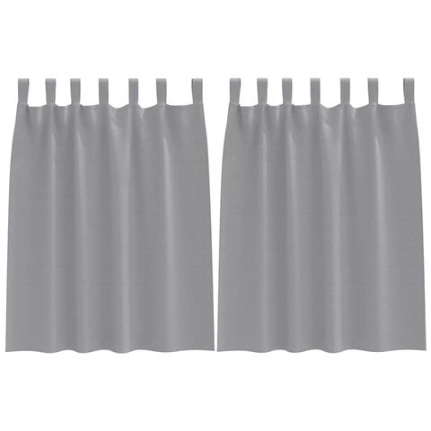 Tende con tende 2 pcs Grigio chiaro Poliestere - Foto 1