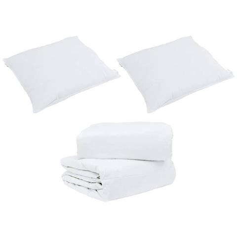 Set Coperta Invernale con cuscino 3 pcs Bianco 240 x 200 cm - Foto 1