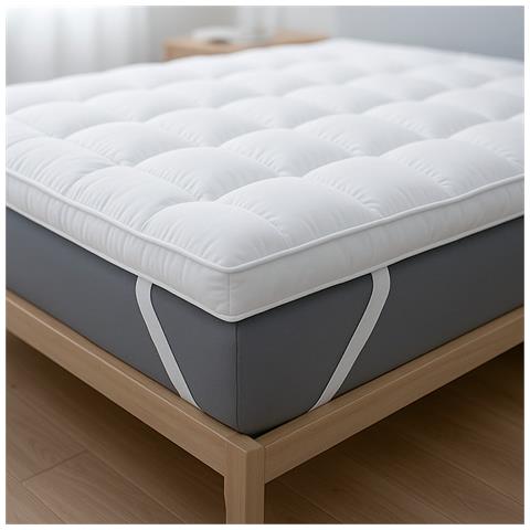 Topper 120x190 Cm Con Imbottitura In Ovatta Da 1000 Gr /m² | Coprimaterasso Extra Comfort Con Camera D'aria Traspirante Incorporata - Foto 2