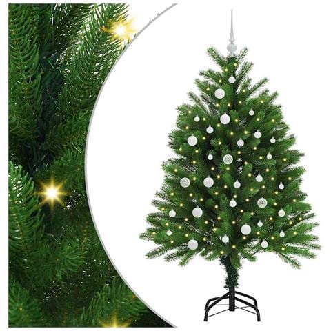 Albero di Natale con 150 LED con supporto Verde 120 cm PE - Foto 1