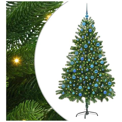 Albero di Natale con 300 LED con supporto Verde 180 cm PE - Foto 1