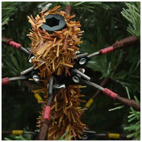 Albero di Natale artificiale con 300 LED Verde 210 cm PE e PVC - Foto 9