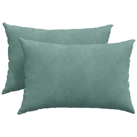 Cuscini da Divano 2 pcs Verde Mare 60 x 40 cm Tessuto in Cords - Foto 1