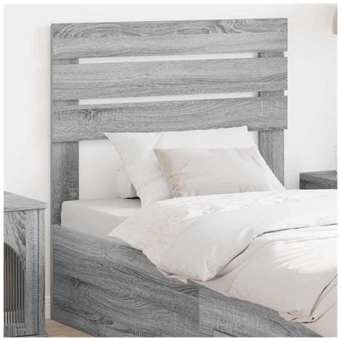 Testiera con testiera Grigio Sonoma 100 cm Legno multistrato - Foto 2
