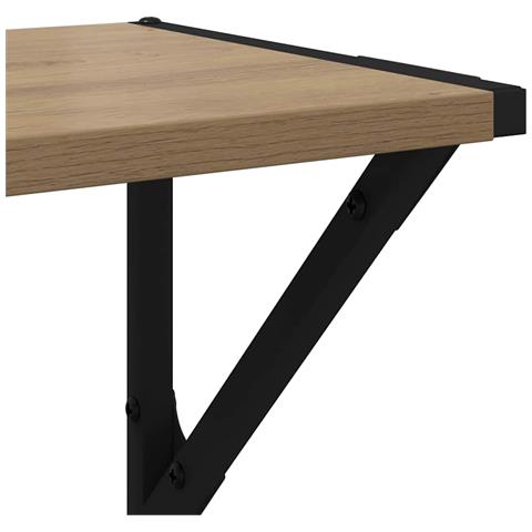 Scaffali da parete 2 pcs Rovere artigianale 60 x 25 x 25,5 cm - Foto 9