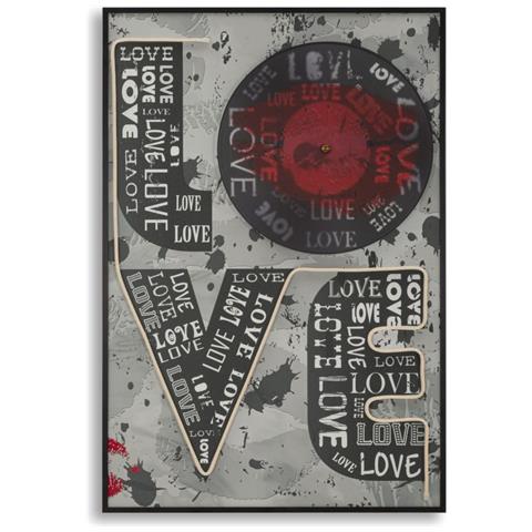 Stampa Con Led Su Tela Love Scritte Pop E Vinile Con Applicazione 3d - Foto 1