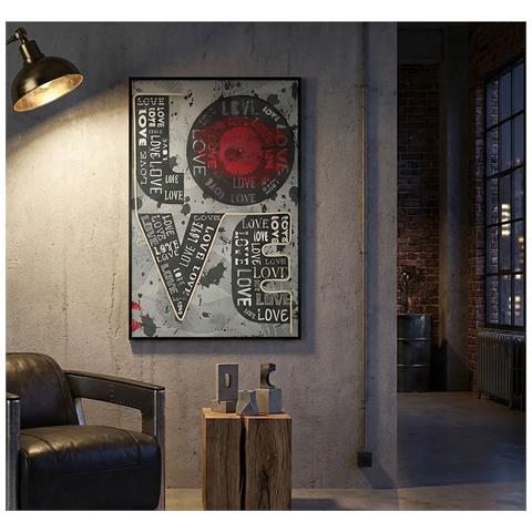 Stampa Con Led Su Tela Love Scritte Pop E Vinile Con Applicazione 3d - Foto 8