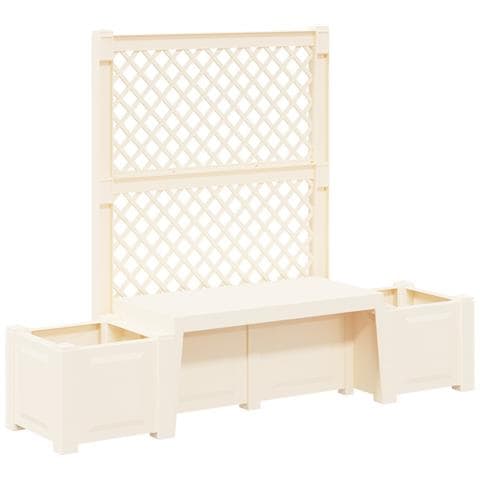 Panchina da Giardino Kopenhagen Bianco 173 x 49 x 135,5 cm PP - Foto 1