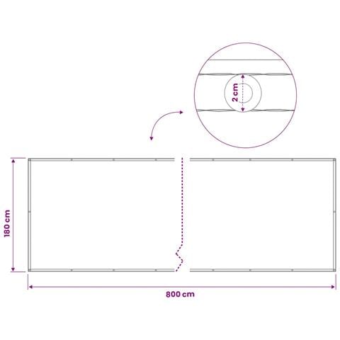 Schermo di Privacy per Balcone 180 x 800 cm - Foto 6