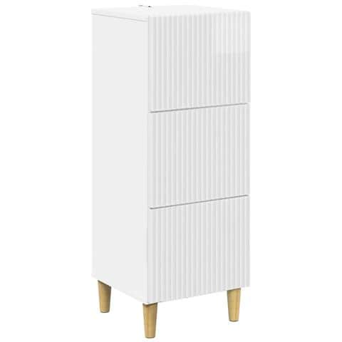 Mobile con Cassetti Bianco Lucido 33 x 34,5 x 90 cm - Foto 1