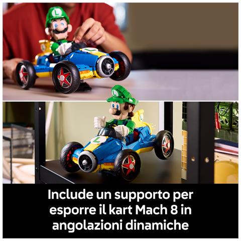 Super Mario 72050 Mario Kart: Luigi e Mach 8, Kit per Adulti con Personaggio Nintendo e Auto, Gadget da Collezione, Regalo per Gamer - Foto 41