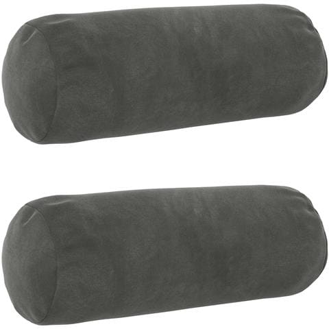 Cuscino con cuscino HEERLEN 2 pz Grigio Scuro Velluto - Foto 1