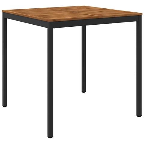 Tavolo Bar da Giardino Naturale e Nero 110 x 108,5 x 105 cm - Foto 1