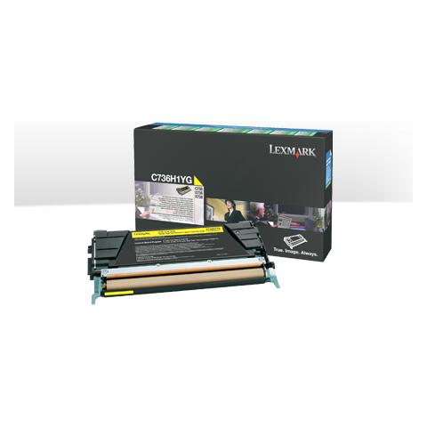 Toner Giallo Return Program Alta Resa Per C734, C736, X734, X736, X738 (10K) C736H1Yg - Foto 2
