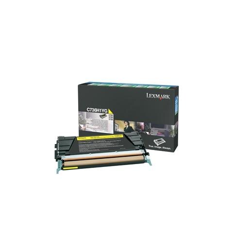 Toner Giallo Return Program Alta Resa Per C734, C736, X734, X736, X738 (10K) C736H1Yg - Foto 1