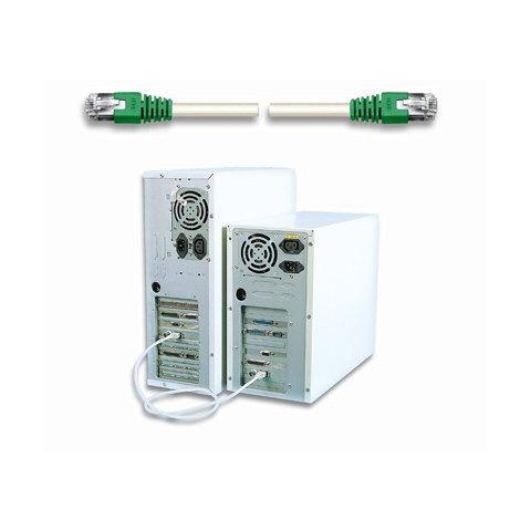 ICOC CROSS-005 - Cavo di rete Patch Cross in Rame Cat. 5e Verde / Grigio SF / UTP 0,5 mt - Foto 2