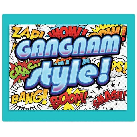 1 Biglietto D'auguri Bigliettino Musicale Compleanno Gangnam Style + Busta - Foto 1