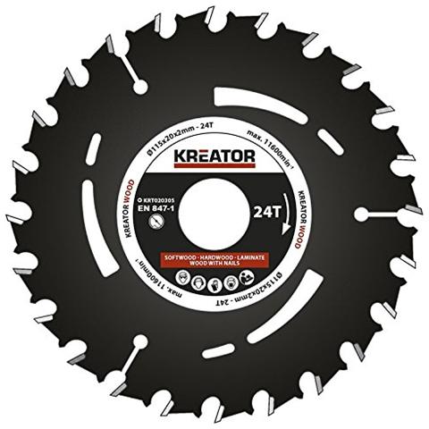 Hss Sega Circolare Per Legno Duro E Morbido Ø 115 mm Con 24 denti Krt020305 - Foto 1