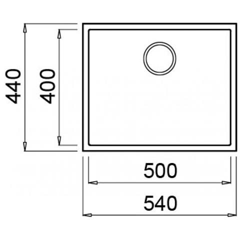 Lavello da Incasso LKQ10595BSO 1 Vasche Dimensioni 54 x 44 cm Colore Champagne Serie Quadra 105 - Foto 2