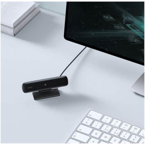 Webcam PC-W1 Full HD 1080p con Microfono Intergrato USB Colore Nero - Foto 2