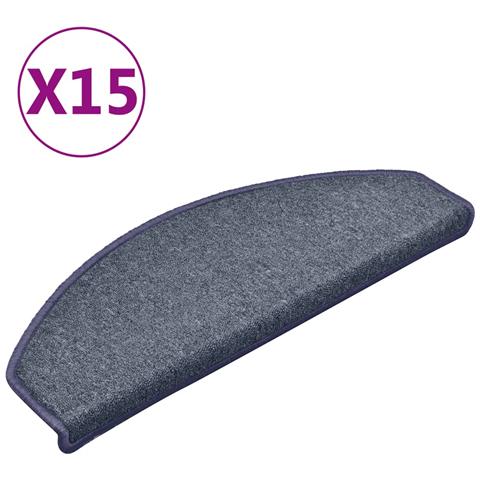 Tappetini per Scale 15 pz Grigio Scuro 65x24x4 cm - Foto 1