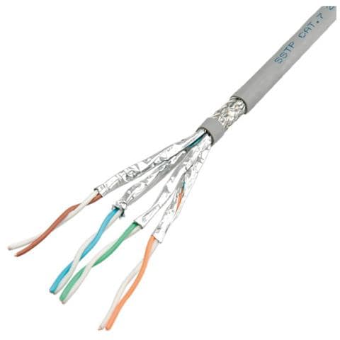 S / FTP- (PiMF) Cable Cat. 6 / Class E, Solid Wire, AWG 23 100 m, 100 Ohm, 10 cm, PVC - Foto 1
