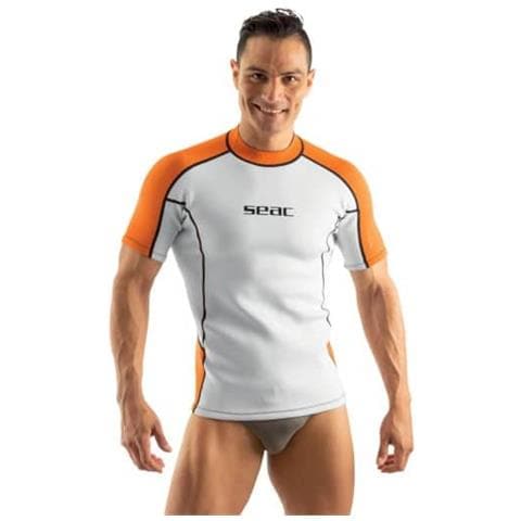 Sottomuta Fit Short Uomo 2mm Xxxl Bianco / arancione - Foto 1