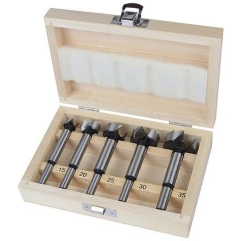 Kit 5 Frese Fresa Legno Gambo 8 10 Mm Cerniere Misure 15 20 25 30 35mm - Foto 1