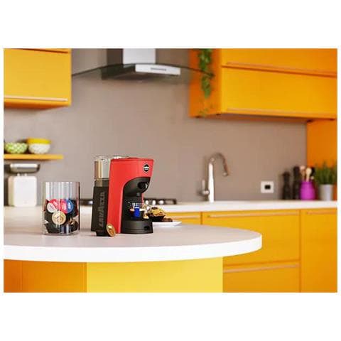 Macchina da Caffè Espresso Automatica /Manuale A Modo Mio LM 840 Tiny Eco Serbatoio 0.6 Lt. Potenza 1450 Watt Colore Nero / Rosso - Foto 3